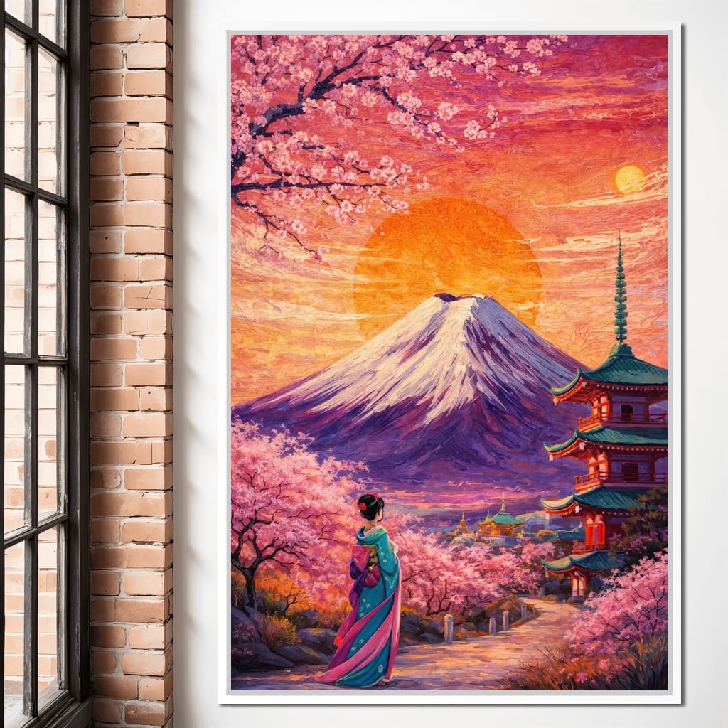 Sakura Sun Ascension Canvas Wall Art