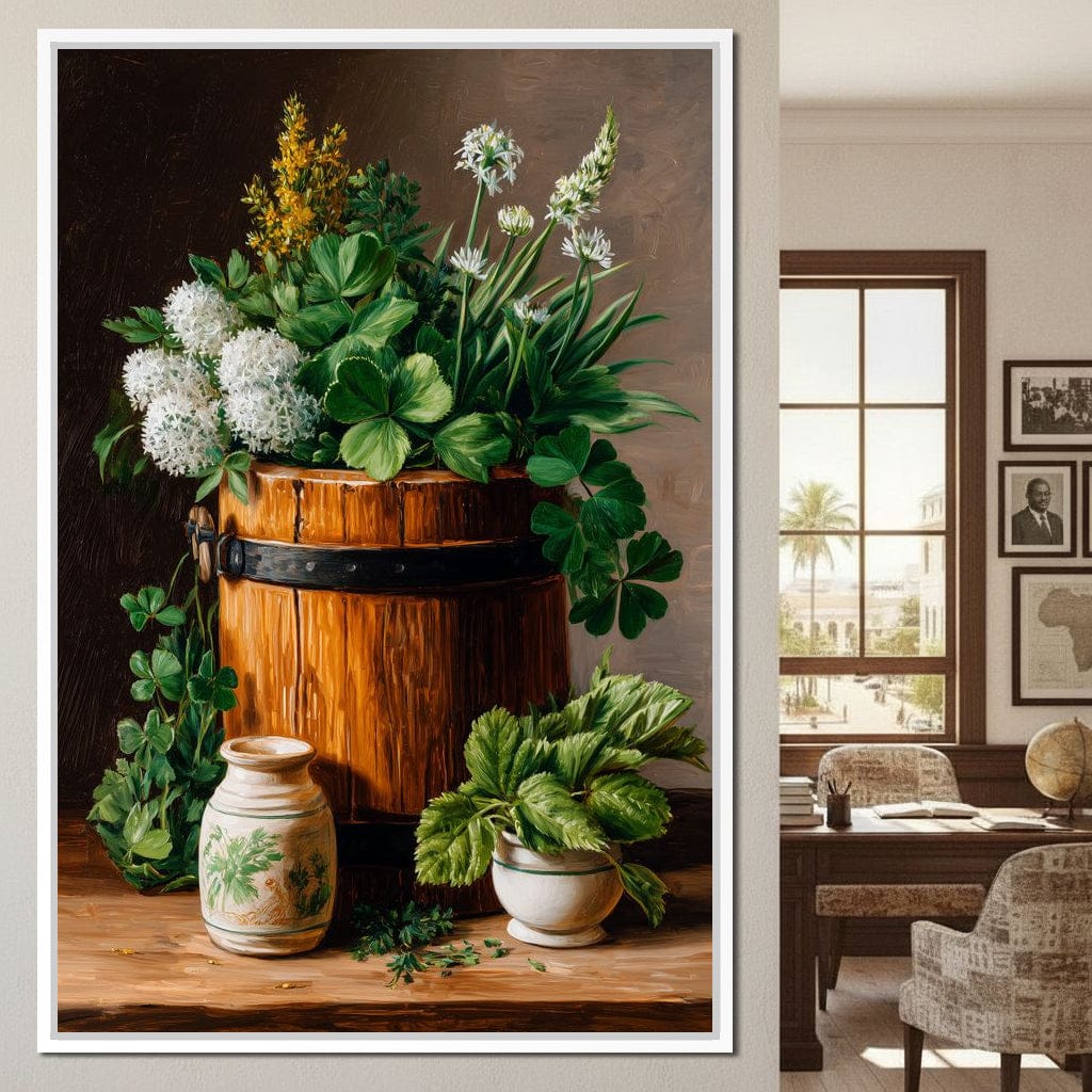 Clover With Herbs Canvas Wall Art