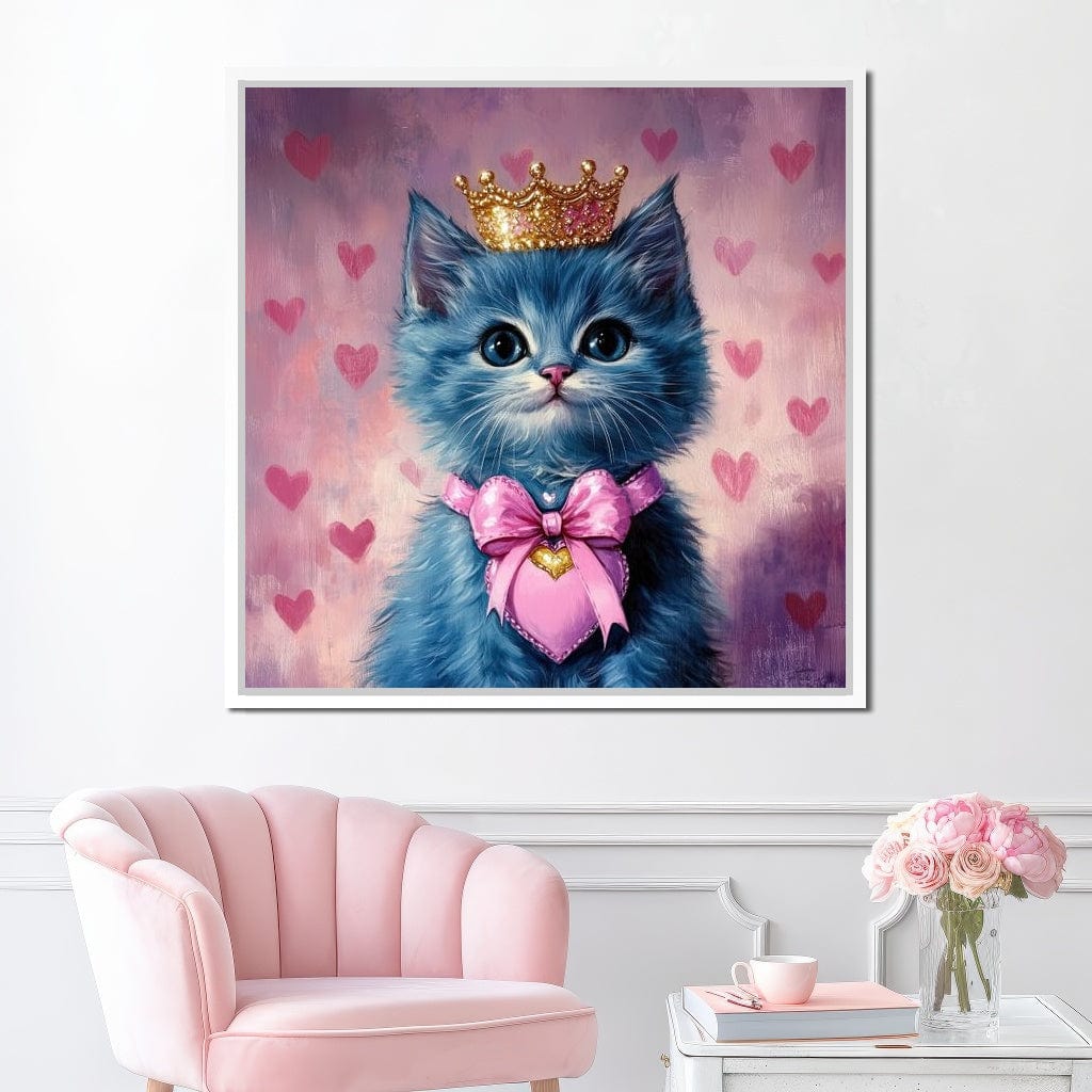 Royal Feline Heart Charmer Canvas Wall Art
