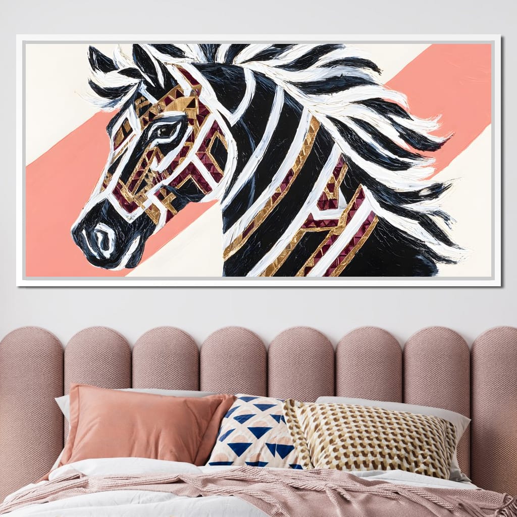 Majestic Mosaic Stripes Canvas Wall Art