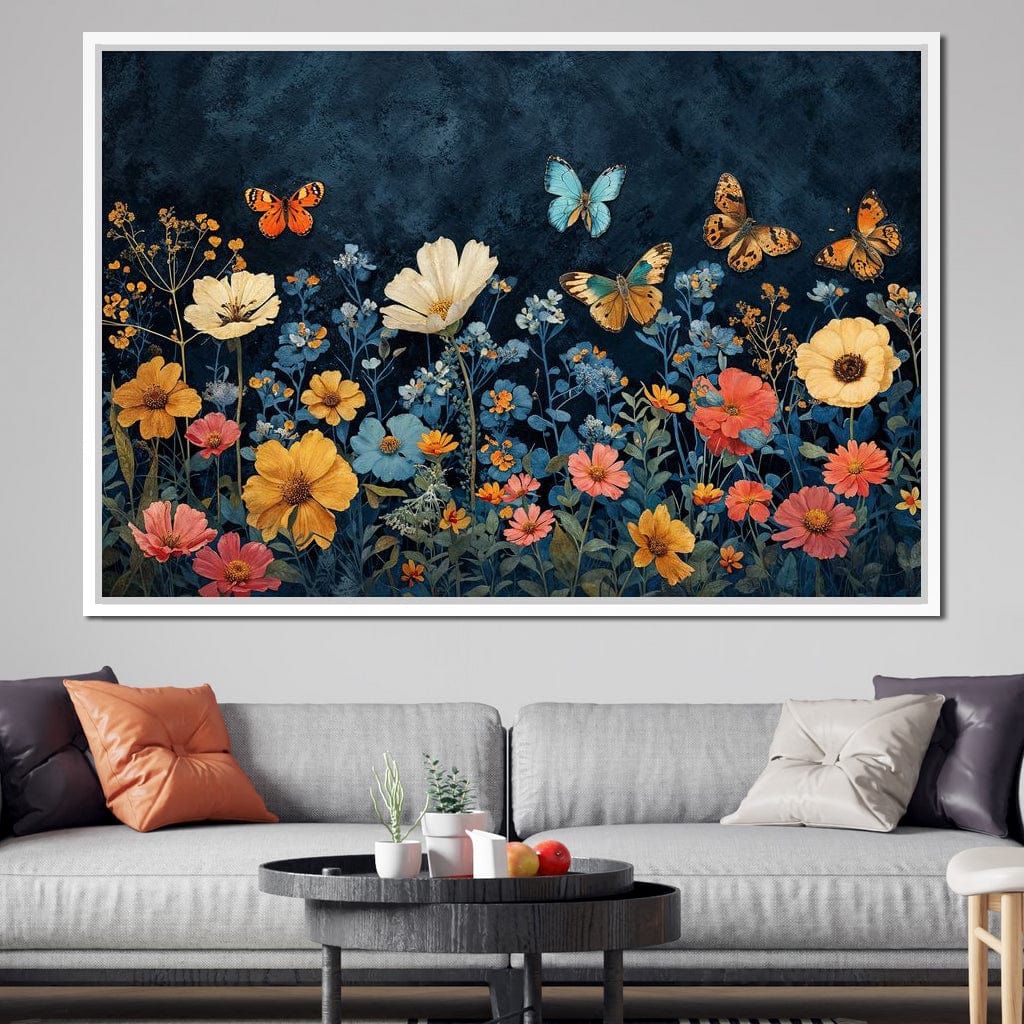 Midnight Blossom Ballet Canvas Wall Art