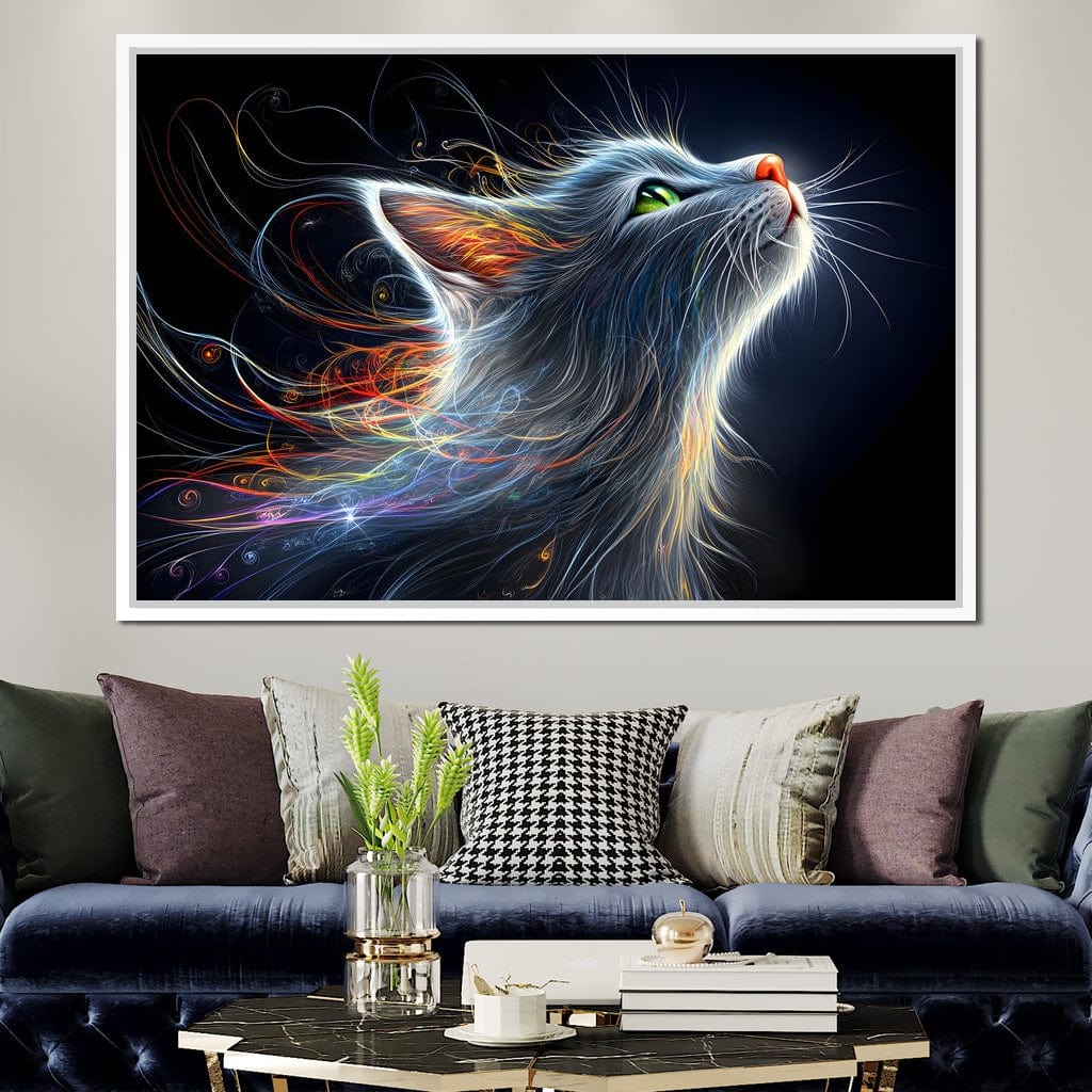 Whiskers of Celestial Flame Canvas Wall Art