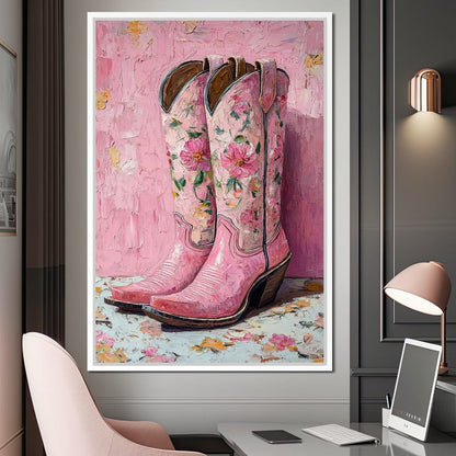 Floral Western Romance Canvas Wall Art