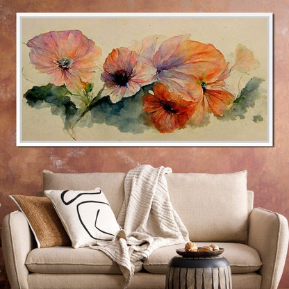 Watercolor Flowers Canvas Wall Art