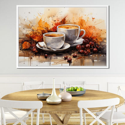 Autumn Coffee Brew Canvas Wall Art