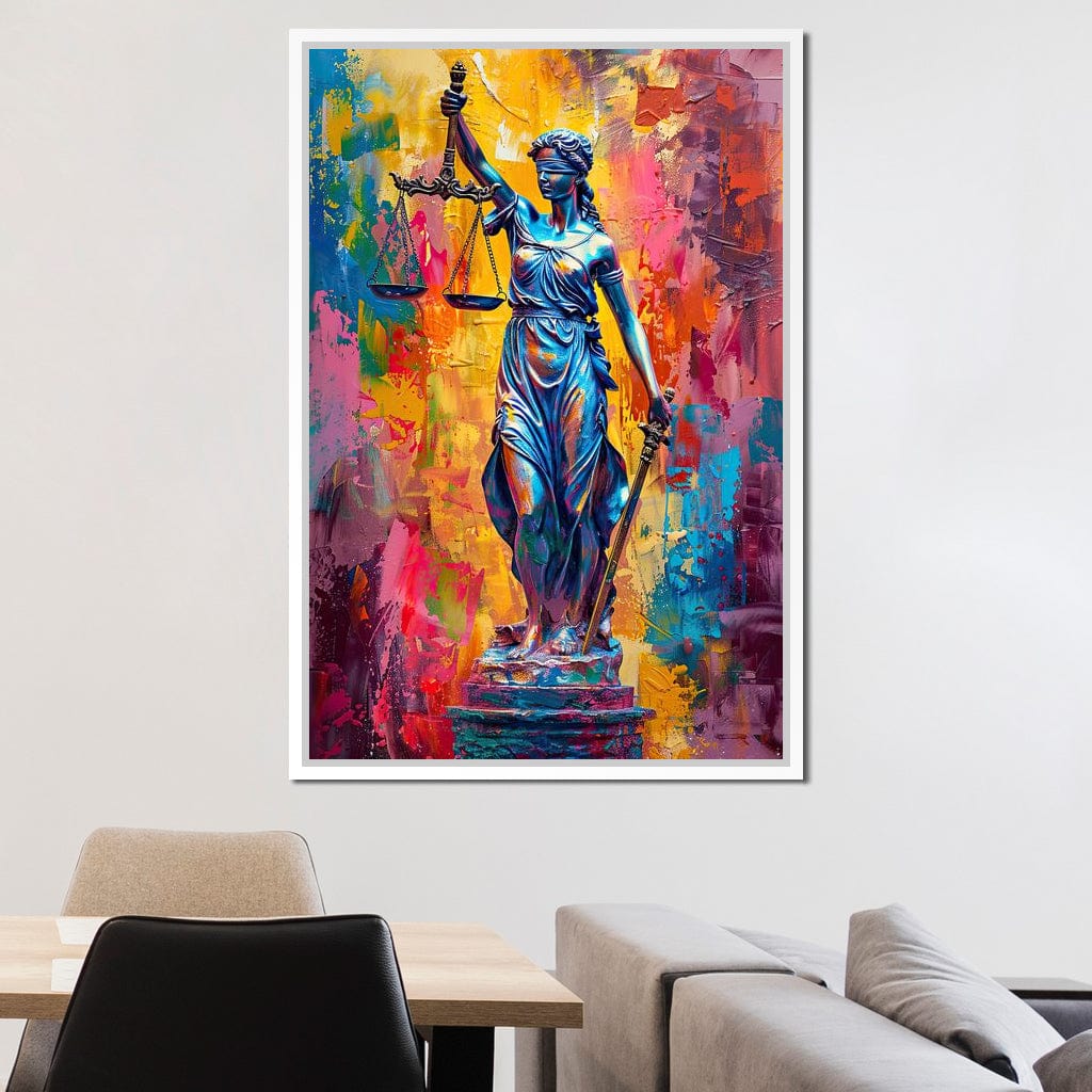 Justice Amongst Colors Reign Canvas Wall Art