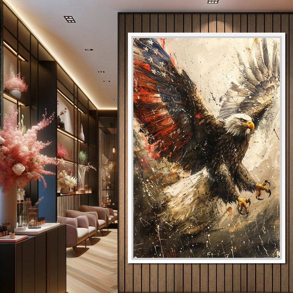 Patriot's Pride: The Eagle's Essence Canvas Wall Art