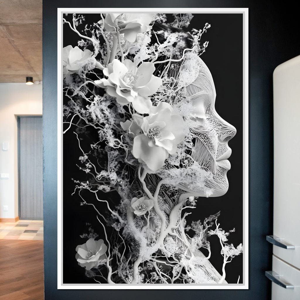 Floral Interlaced Reverie Canvas Wall Art