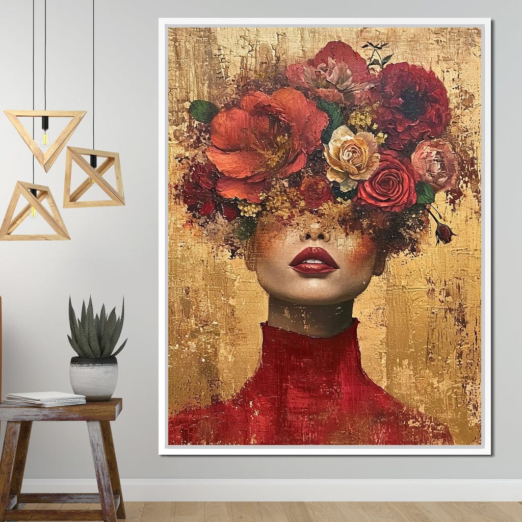 Blossom Crowned Silence Canvas Wall Art
