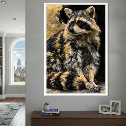 Midnight Bandit of Gilded Shadows Canvas Wall Art