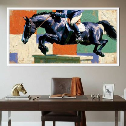 Galloping Through Fields of Color Canvas Wall Art