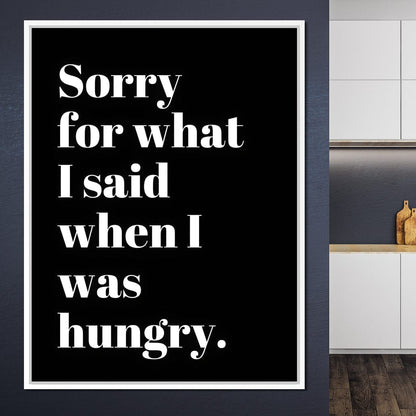 Apology Before Snacks Take Over Canvas Wall Art