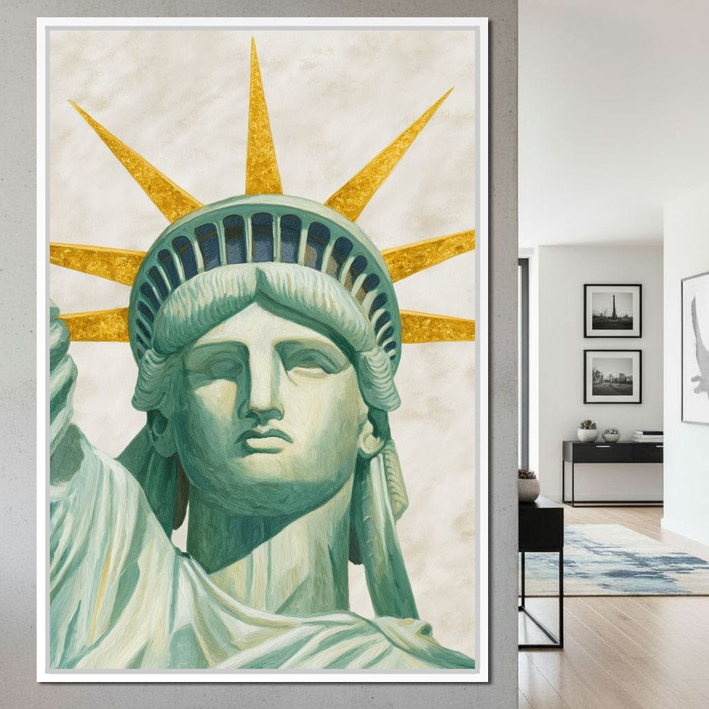 Liberty Crown Golden Rays Canvas Wall Art