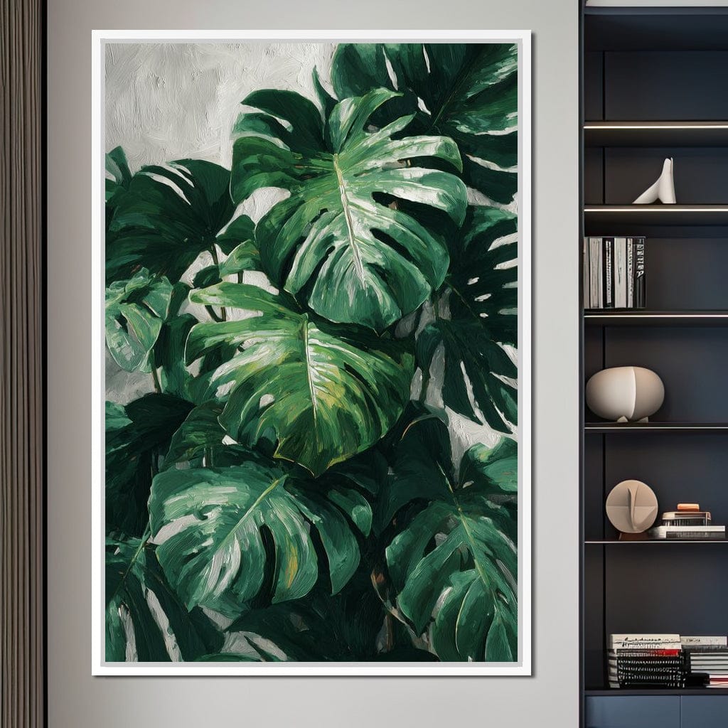 Monstera Garden Stillness Canvas Wall Art