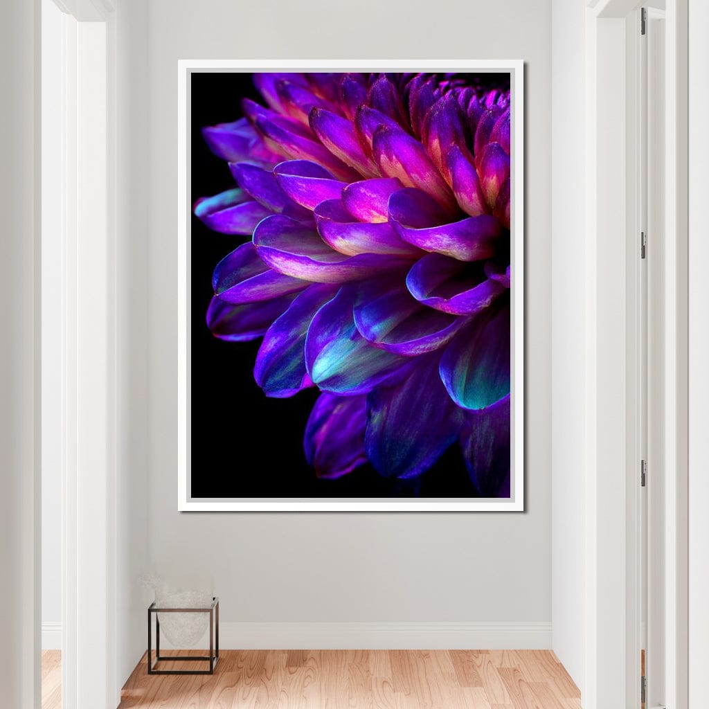 Electric Violet Petal Reverie Canvas Wall Art