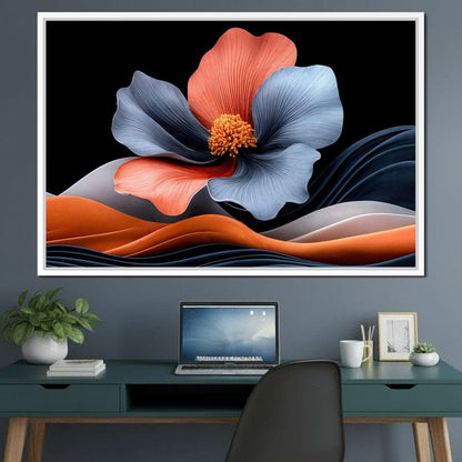 3D Bloom of Eternal Radiance Canvas Wall Art