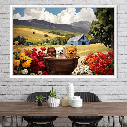 Fluffy Trio Canvas Wall Art