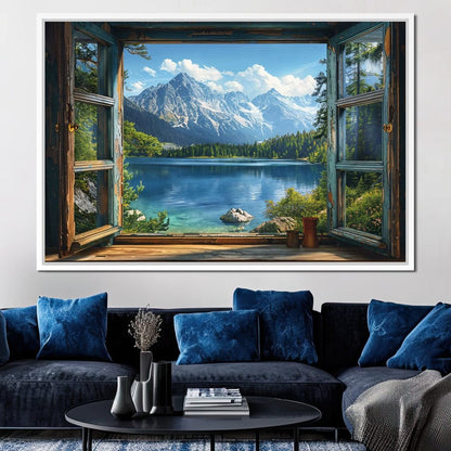 Alpine Serenity Vista Canvas Wall Art