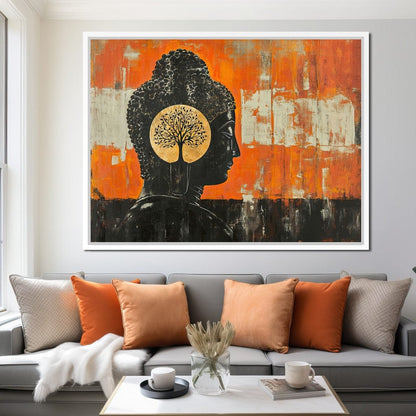 Golden Tree of Enlightenment Canvas Wall Art