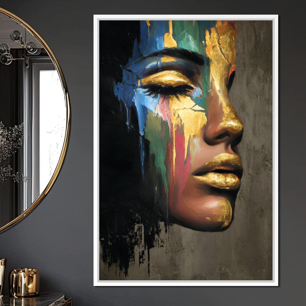 Golden Silhouette Awakening Canvas Wall Art