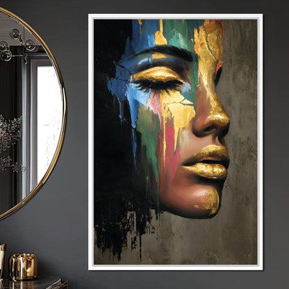 Golden Silhouette Awakening Canvas Wall Art