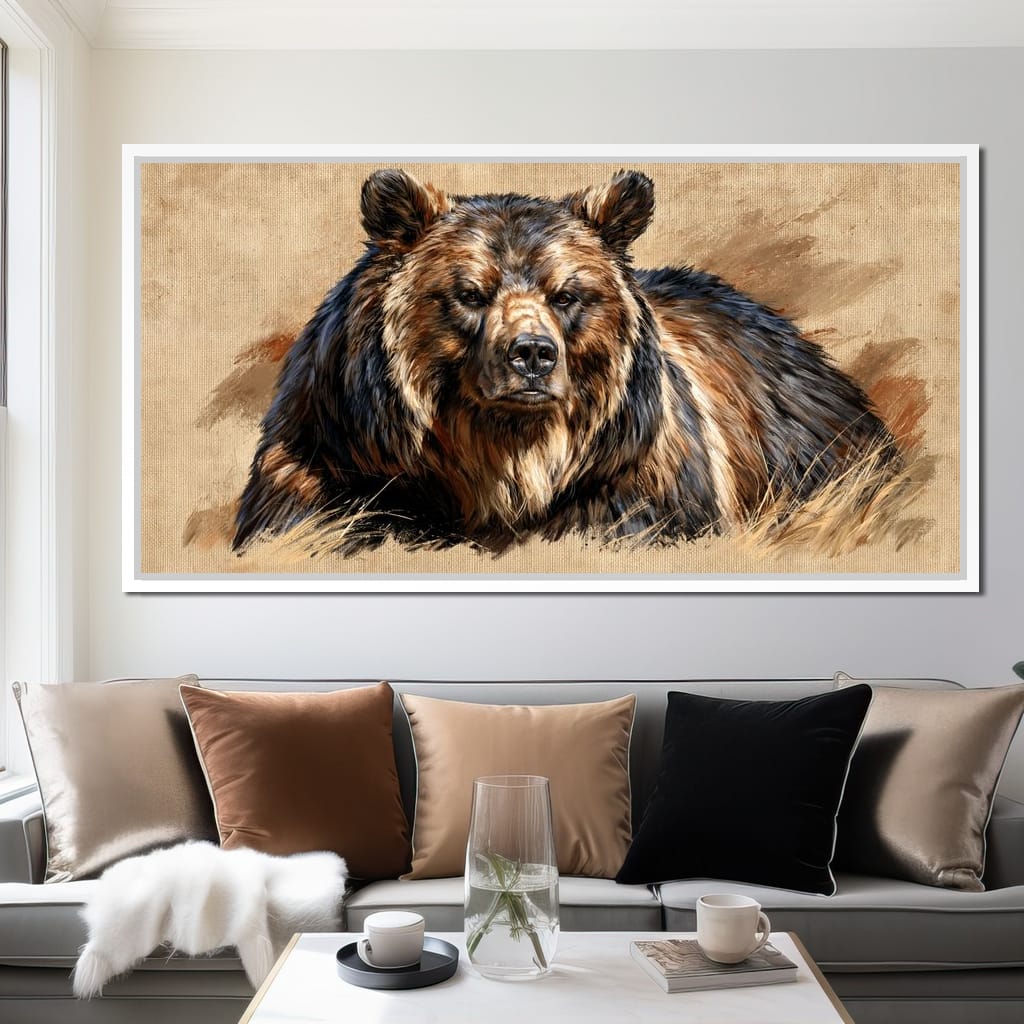 Guardian of the Wild Highlands Canvas Wall Art