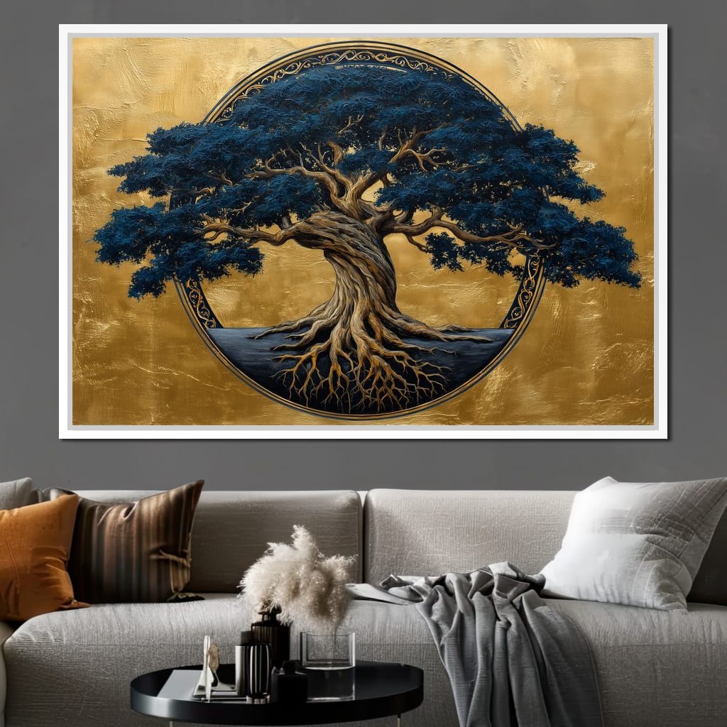 Blue Tree Of Life Canvas Wall Art
