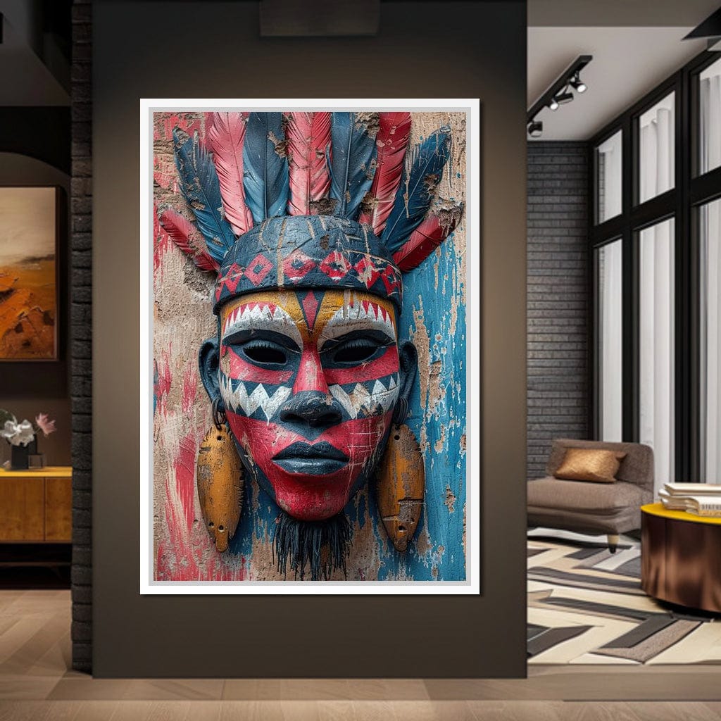 Tribal Echoes in Color Canvas Wall Art