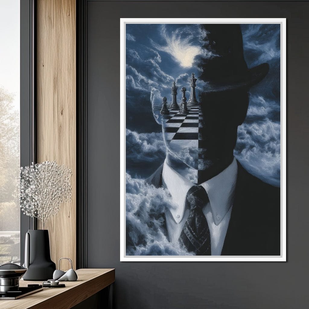 Surreal Chessboard Mind Horizon Canvas Wall Art