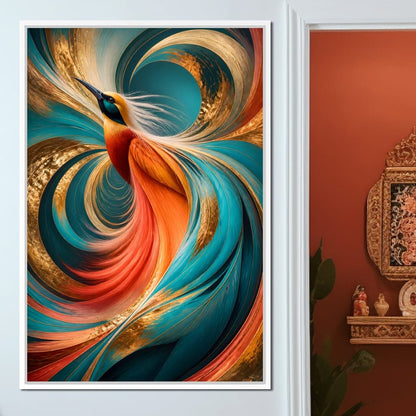 Gilded Flight Of The Radiant Plume Canvas Wall Art