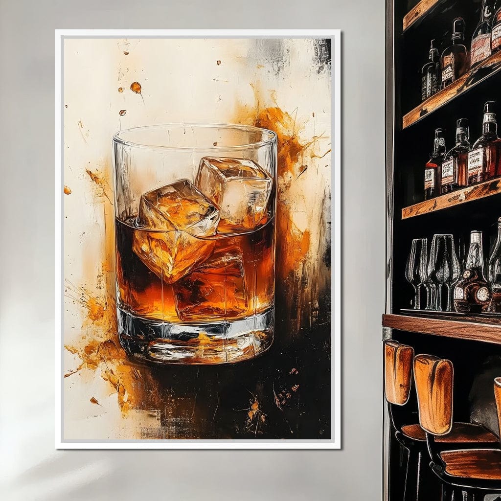 Whiskey Drink Elegance Canvas Wall Art