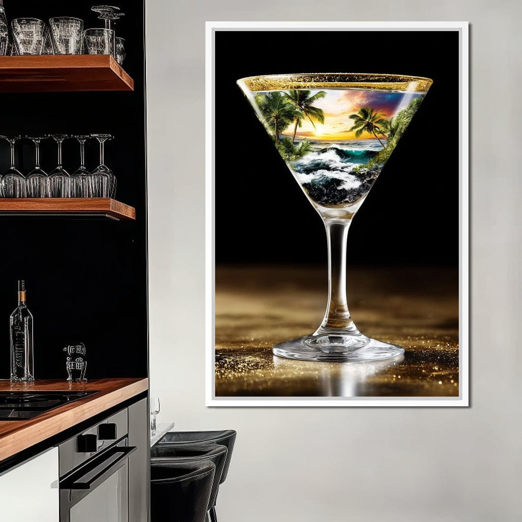 Tropical Sunset Cocktail Dream Canvas Wall Art