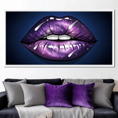 Galactic Kiss Enchantment Canvas Wall Art