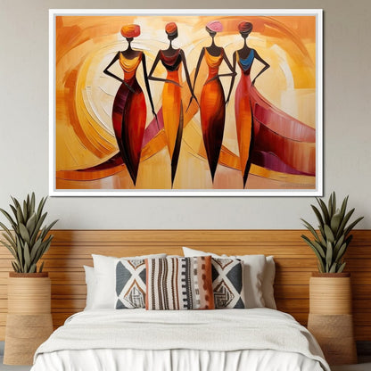 Golden Maroon Elegance Canvas Wall Art