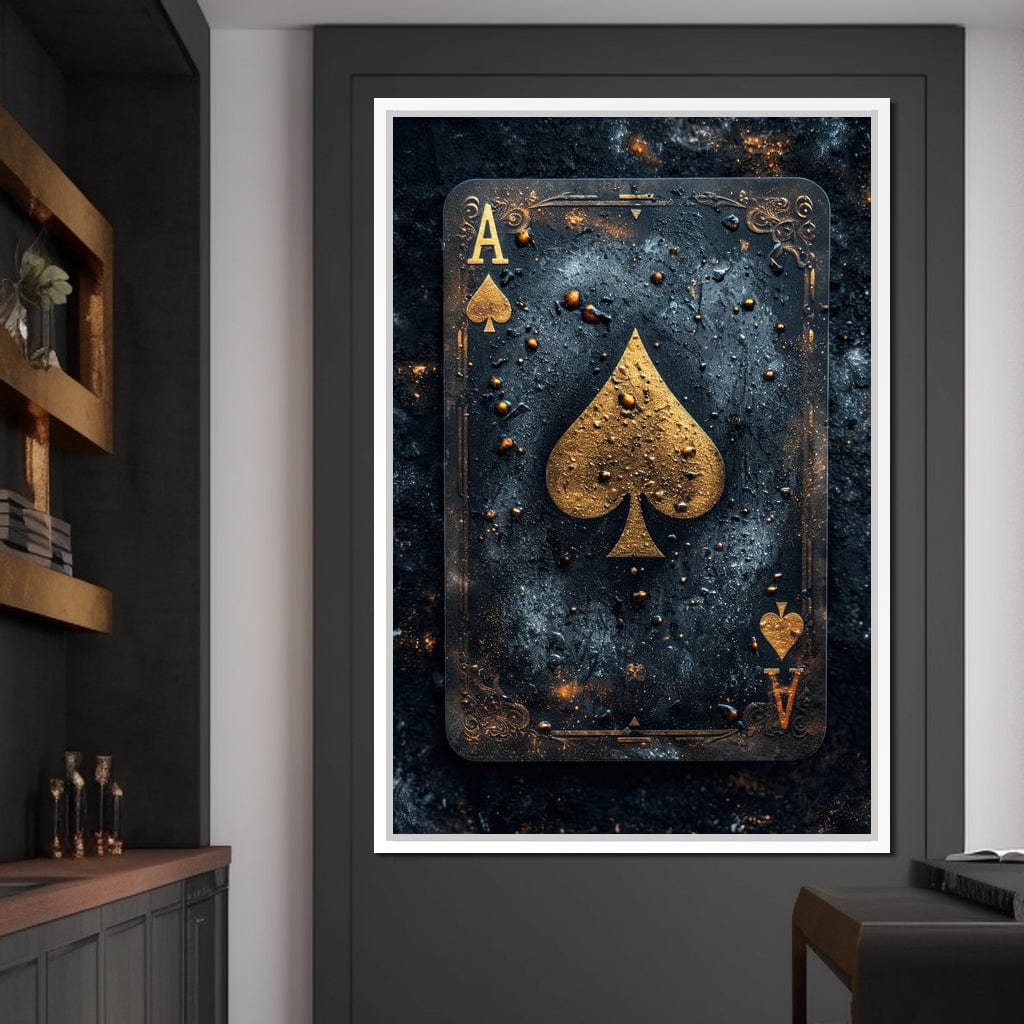 Golden Ace of Cosmic Dust Canvas Wall Art