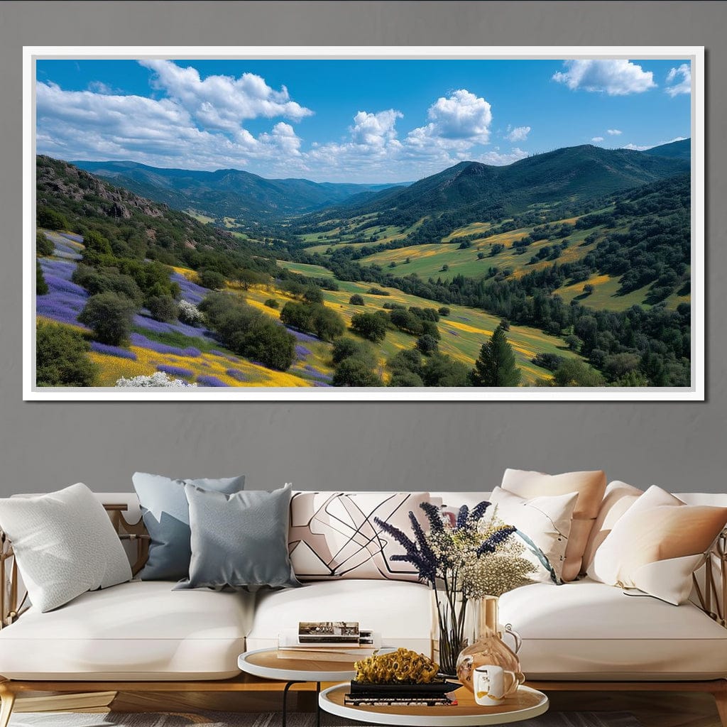 Wildflower Valley Vista Sky Canvas Wall Art