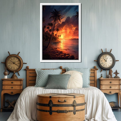 Breathtaking Sunset in California Canvas Wall Art