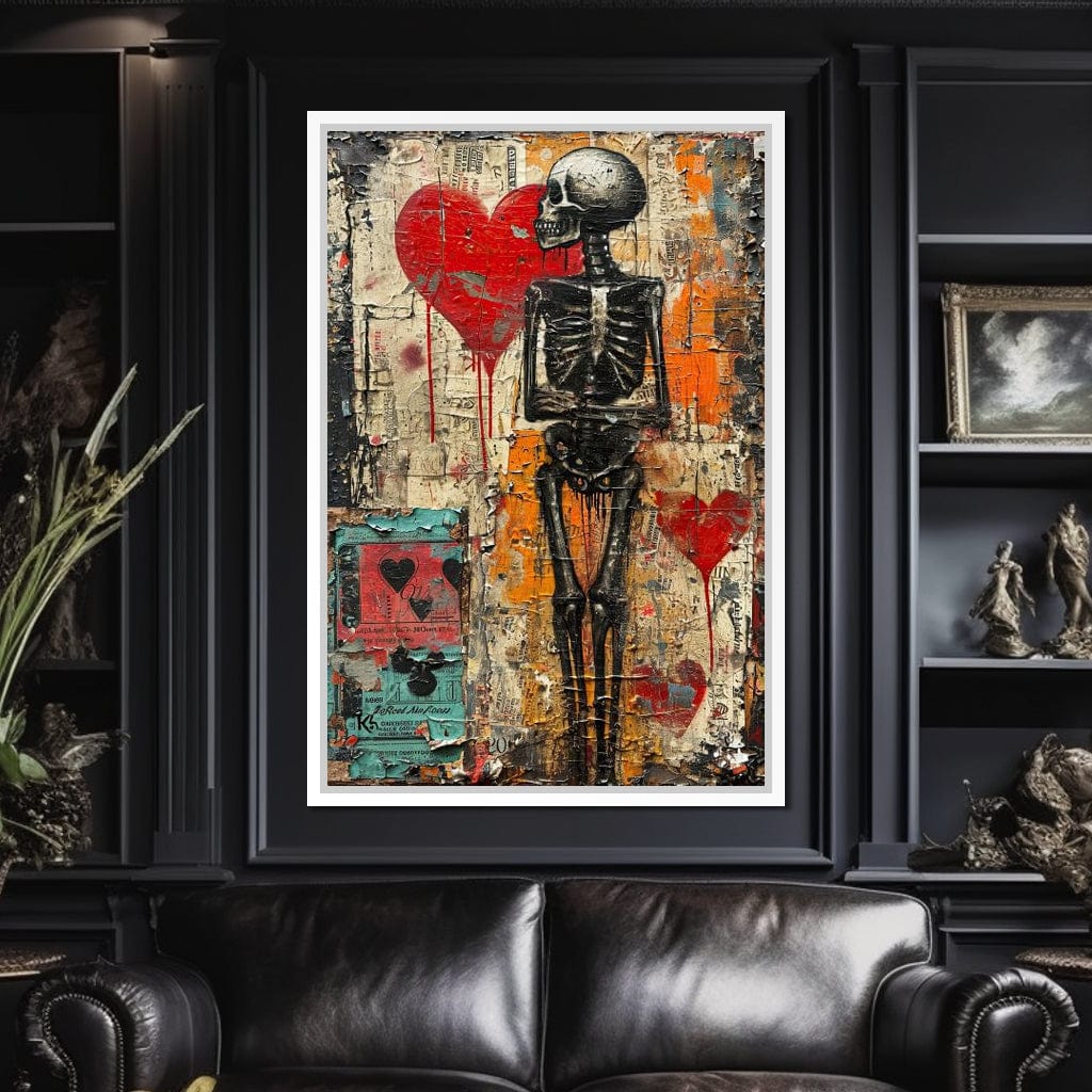 Romantic Skeleton 1 Canvas Wall Art
