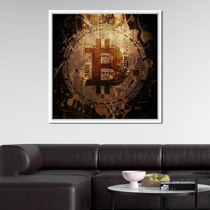 Crypto Art Bitcoin 08 Canvas Wall Art