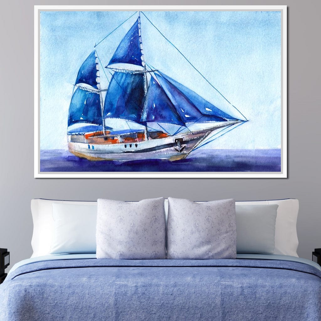 Blue Sails Canvas Wall Art