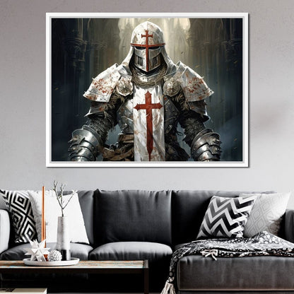 Knight of Sacred Hammer Canvas Wall Art