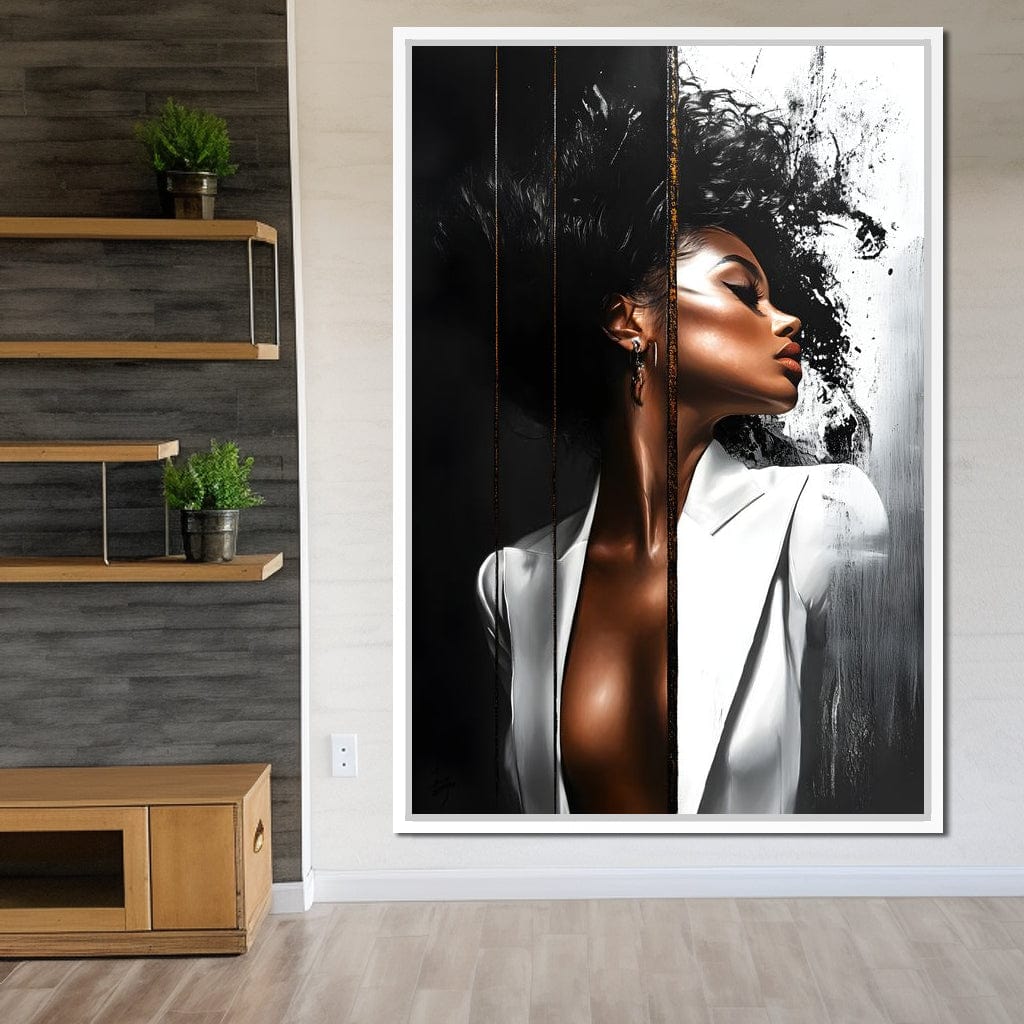 Harmony of Contrast and Elegance Canvas Wall Art