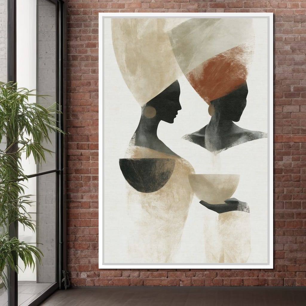 Two Souls Sharing A Morning Ritual Canvas Wall Art
