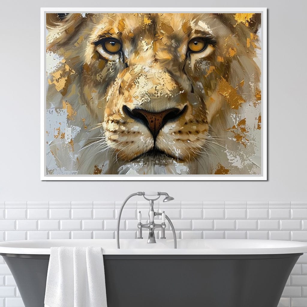 Golden Gaze of the Sovereign Canvas Wall Art