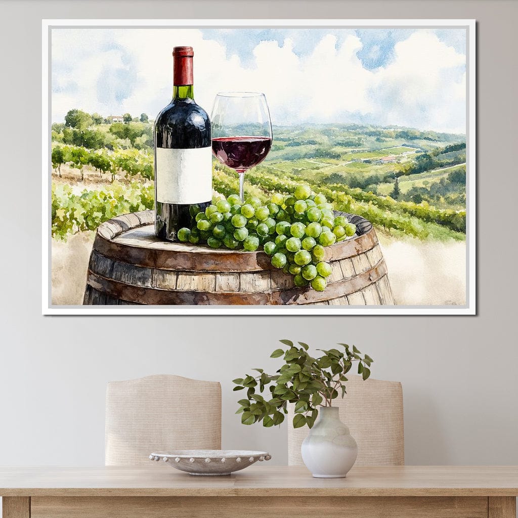 Vineyard Landscape Canvas Wall Art
