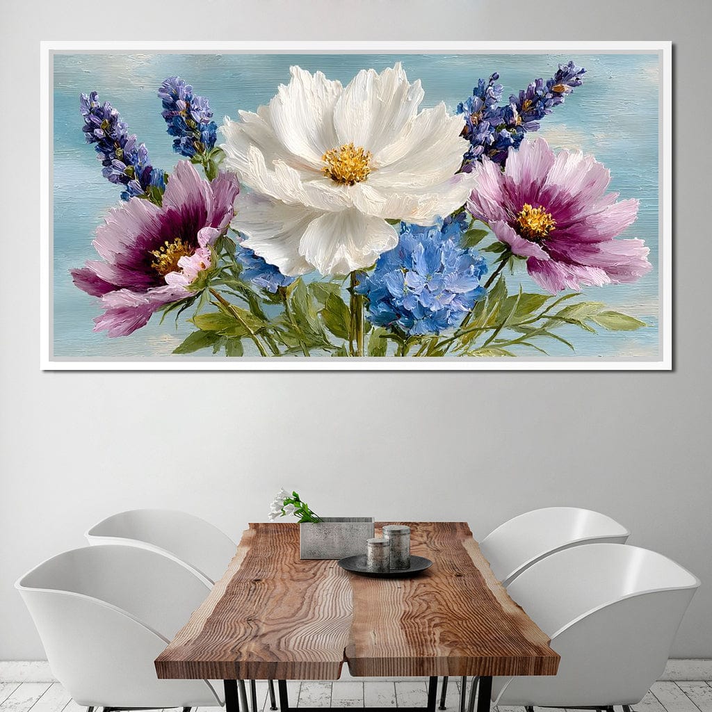 Pastel Meadow Floral Breeze Canvas Wall Art