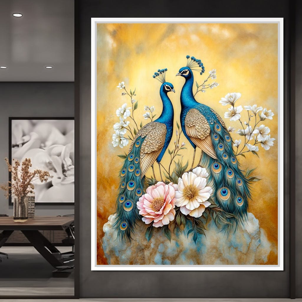 Peacock Serenade Canvas Wall Art