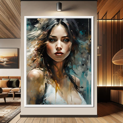 Female Portrait 0026 Canvas Wall Art