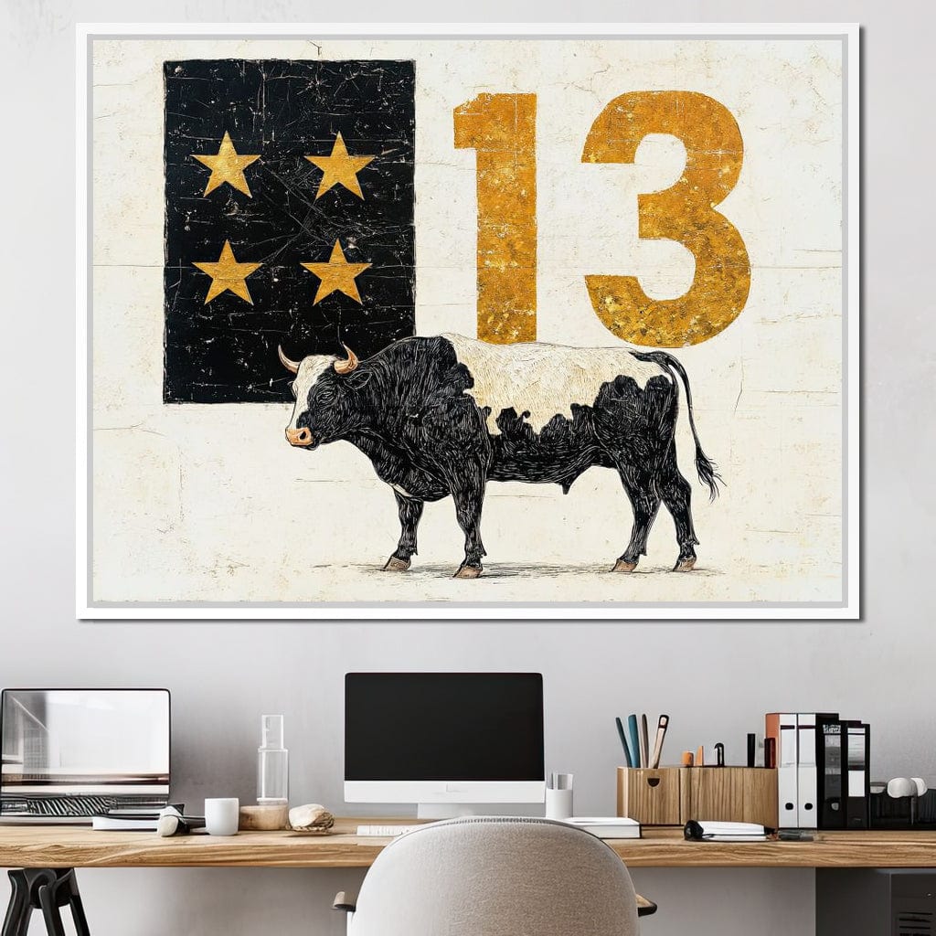 Starlit Cattle #13 Canvas Wall Art