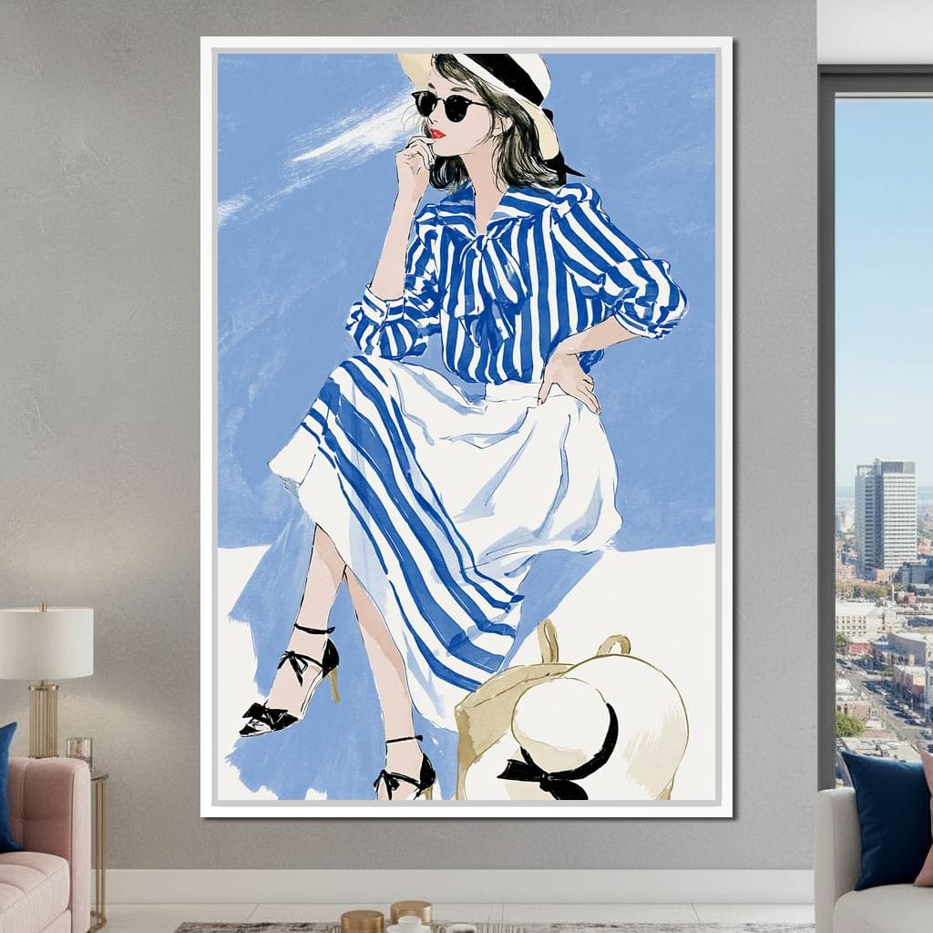 Clear Blue Sky Vacation Canvas Wall Art
